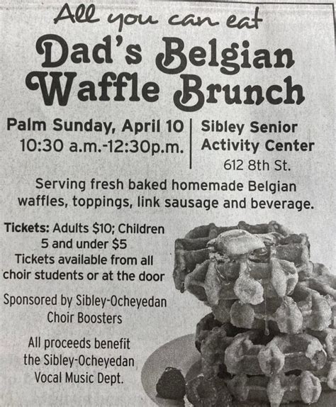 dad's belgian waffles schedule